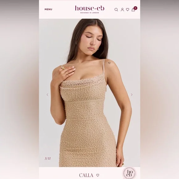 HOUSE OF CB-CALLA -Seapearl Embellished Maxi Dress - Picture 2 of 13